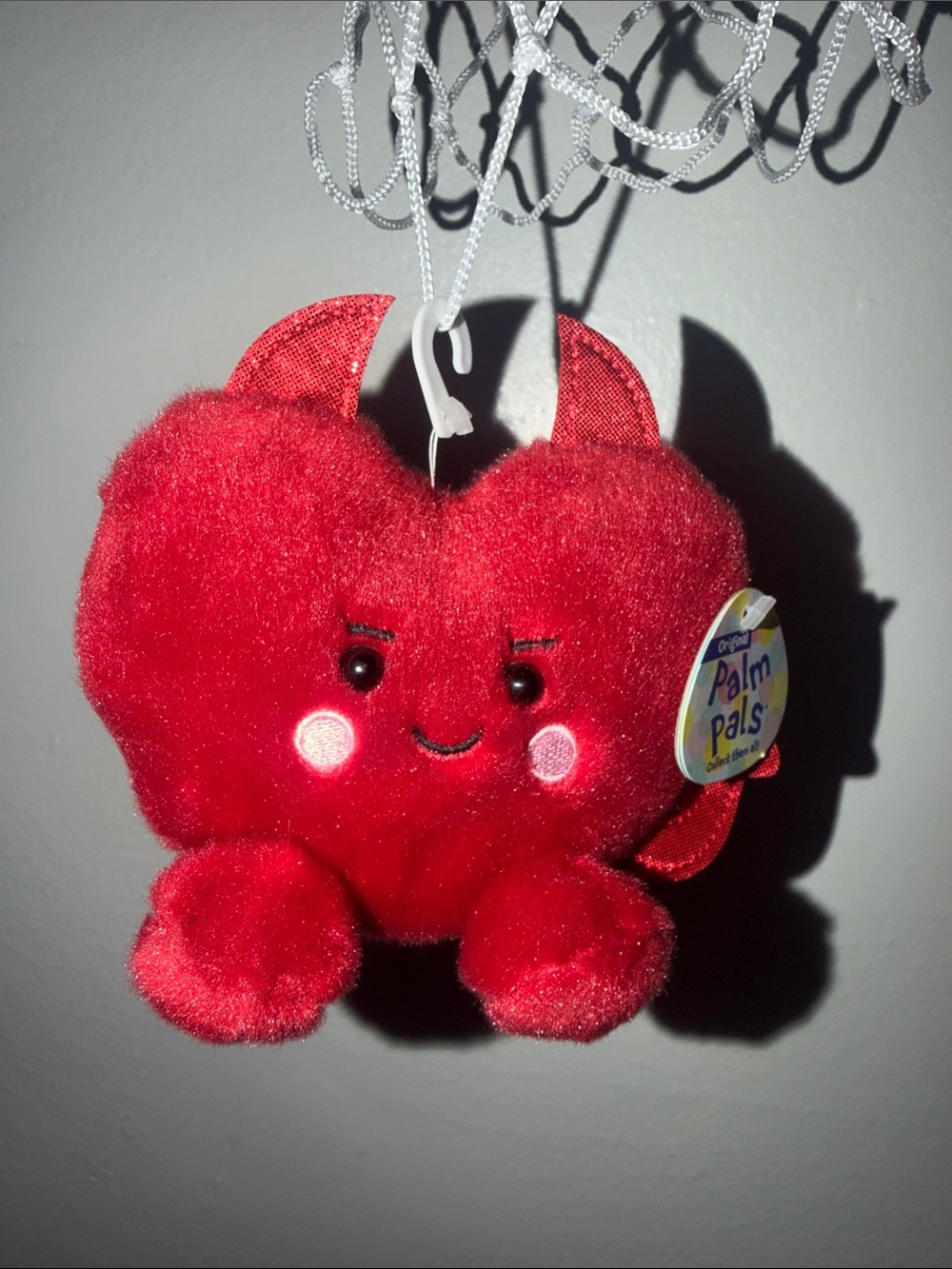 Demon Red Heart Plush Palm Pals Hanging Plush